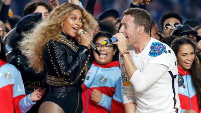 Super Bowl: Coldplay and Beyonce give energetic display