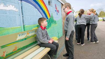 Buddy benches aimed at making school playtime less lonely