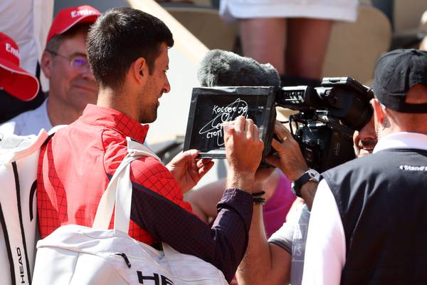 Djokovic defends 'Kosovo is the heart of Serbia' message at French Open