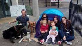 Homeless mother stays in tent outside Carlow council offices