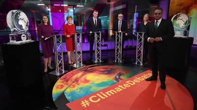 Tories complain after ice sculpture takes Johnson’s place in Channel 4 debate