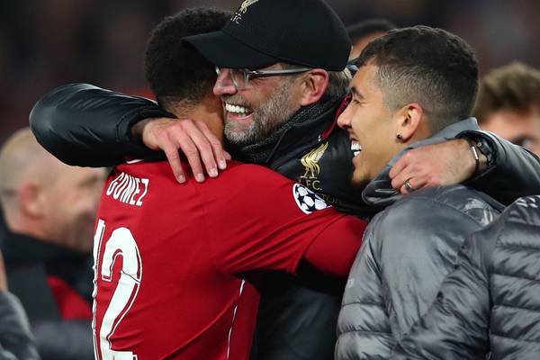 Jürgen Klopp praises his Liverpool ‘giants’ on crazy night