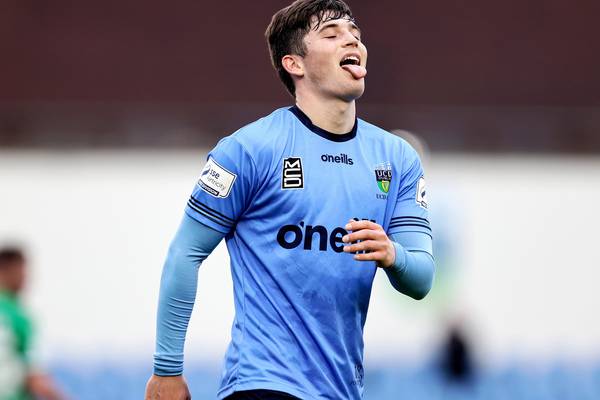 UCD’s Colm Whelan celebrates his call-up with a goal