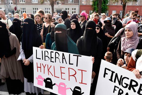 Denmark’s burqa ban is greeted by protest and confusion