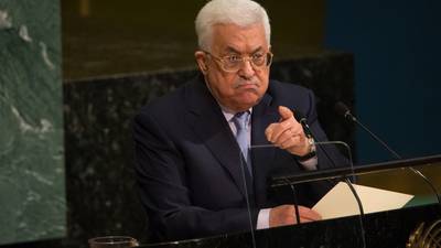 Mahmoud Abbas urges UN to set timeline for ending Israeli occupation