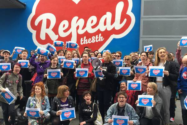 ‘Repeal the 8th’ mural removed in Dublin under protest