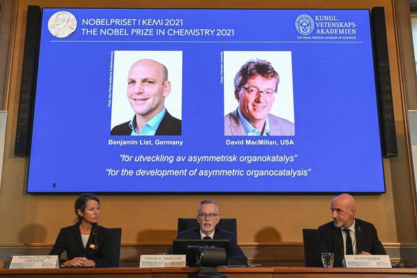 Nobel Prize in Chemistry goes to pair who made tool for molecule building