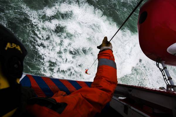 Irish Coast Guard airlifts  sailor from British navy submarine
