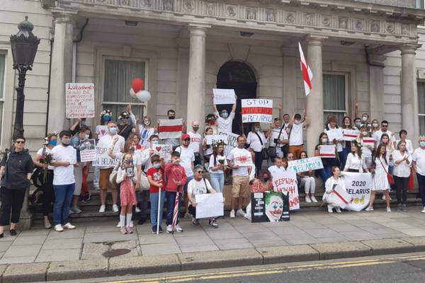 ‘The younger people are fearless’: Belarusians protest in Dublin
