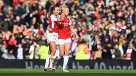 Katie McCabe helps Arsenal prevail in London derby that draws near-record WSL crowd  