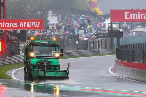 Max Verstappen declared winner of farcical three-lap Belgian GP as rain plays havoc
