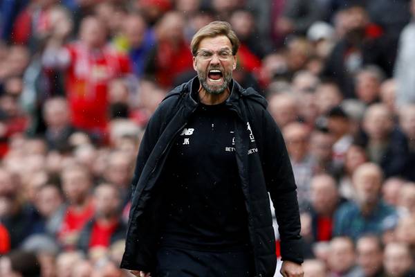 Jürgen Klopp’s upbeat mood changes to angry over rescheduling of Merseyside derby