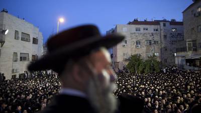 Ultra-Orthodox Jews protest in Jerusalem over army enlistment plans