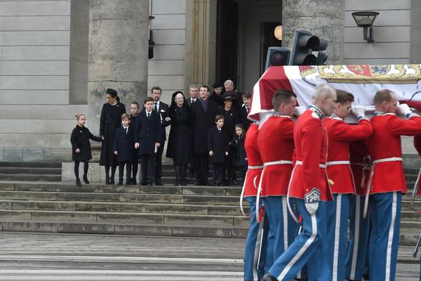 Danish royals attend private funeral for queen’s husband