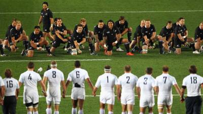 RWC #46: France march on the Haka before 2011 final