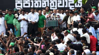 Angry Sri Lankans take to street in support of ousted PM