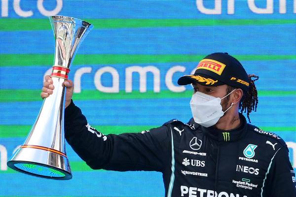 Lewis Hamilton nabs Max Verstappen late on to win in Barcelona
