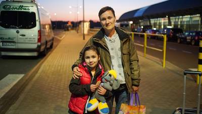 Ukrainian mother and daughter on the way to finding refuge in Tullamore