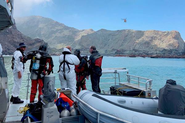 New Zealand volcano eruption: Search for two bodies called off