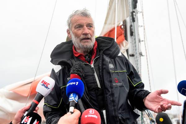 ‘Bittersweet’ moment for Irish sailor as 73-year-old Breton wins Golden Globe race
