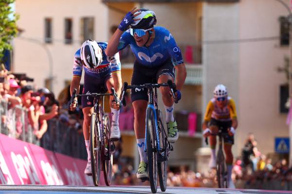 Pelayo Sanchez takes victory as breakaway prevails on stage six at Giro d’Italia