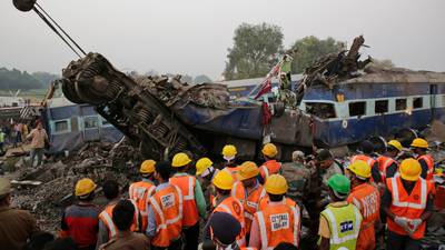 At least 119 people dead after train derails in India