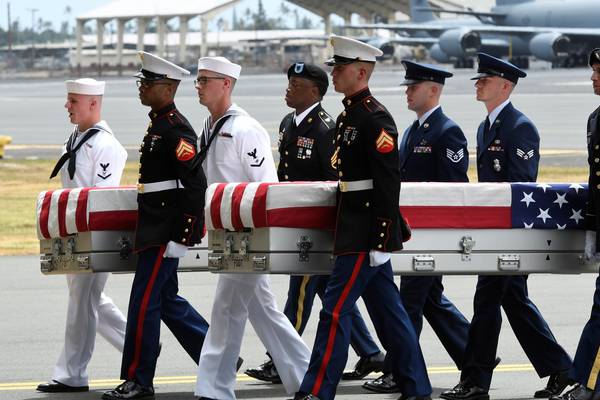 Remains of US soldiers killed in North Korea repatriated to Hawaii