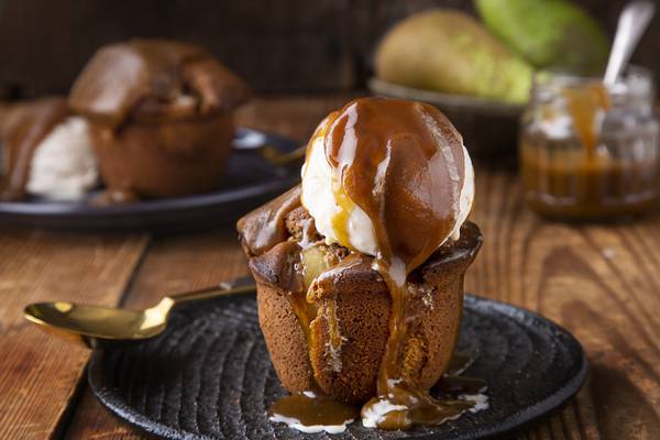 Winter warmer: Pear and ginger sticky pudding