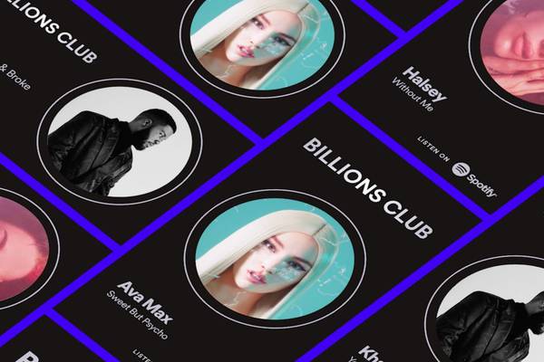 One Irish singer makes the cut for music streamer’s 100-strong ‘billions club’