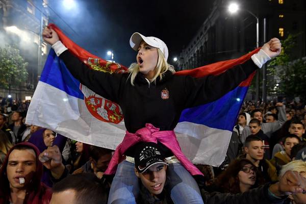 Young Serbs vow to stop ‘dictatorship’ of president-elect Vucic
