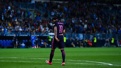 Barcelona slip up as Neymar sees red