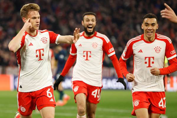 Arsenal knocked out by Bayern after Kimmich header secures last-four spot 
