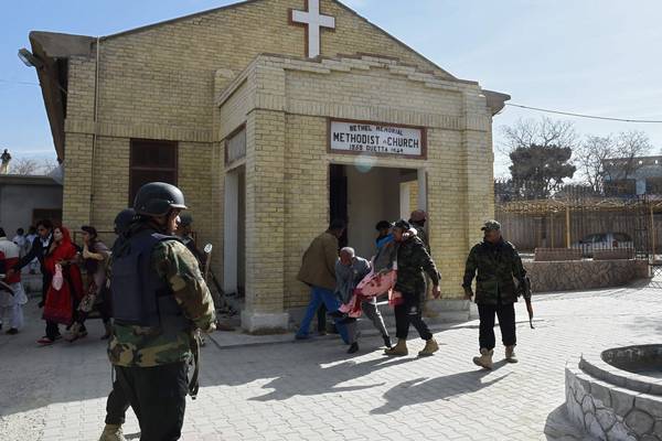 Eight dead, dozens wounded in church attack in Pakistan