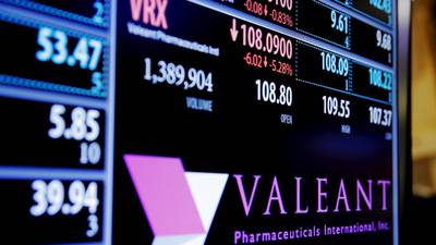 Ackman hedge fund sells down part of Valeant stake