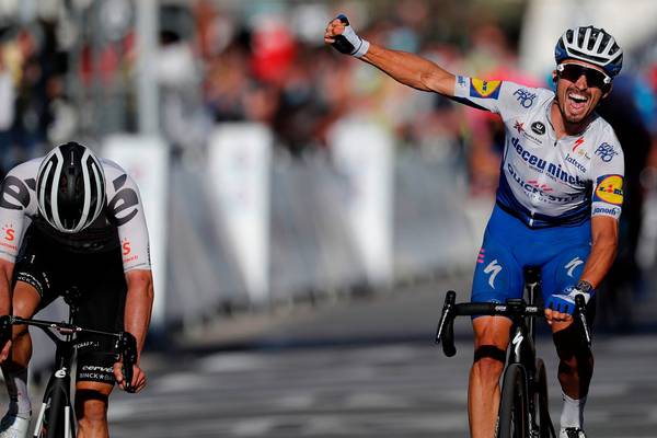 Alaphillippe sprints to stage two win in the Tour de France