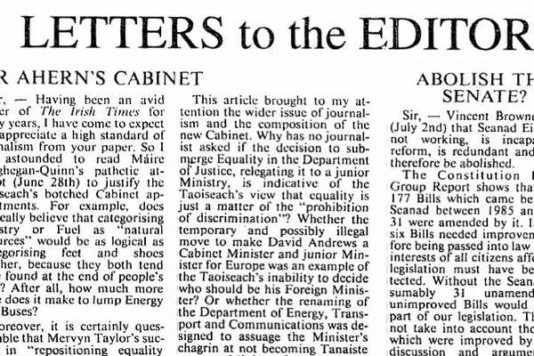 Looking back at Leo Varadkar’s letters to The Irish Times