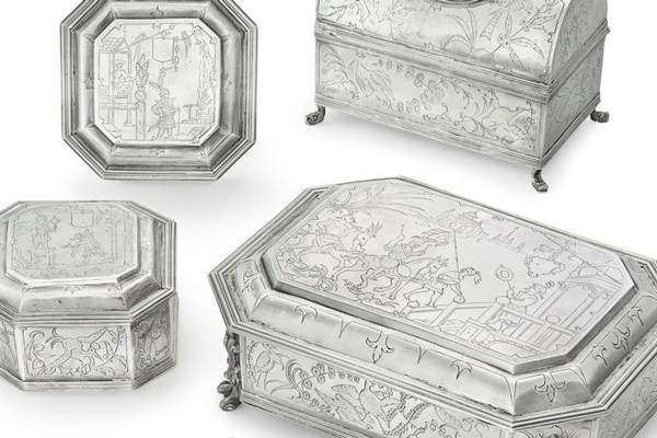 Hidden in a bank for 100 years, Irish silver dressing table set is coming home