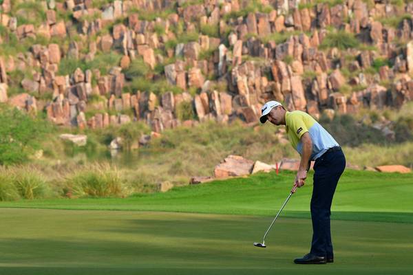 Michael Hoey is two shots off the lead at weather-affected Indian Open