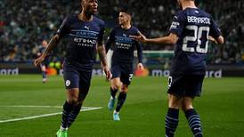 Manchester City put one foot in quarter-final after five goal rout of Sporting