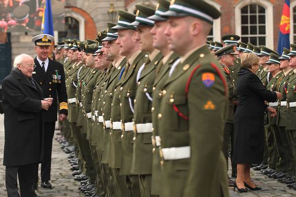 Defence Forces wives and partners protest over poor pay