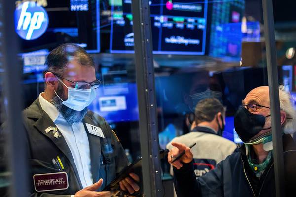 World shares near record high on Fed earnings