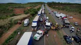 Truckers supporting Bolsonaro block roads in Brazil