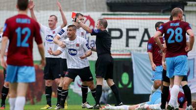 Drogheda make third cup final of season in controversial fashion