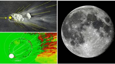 Eye of man in the moon a result of massive asteroid impact