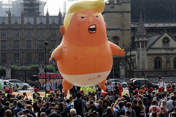 Trump ‘baby blimp’ en route to Ireland for protests