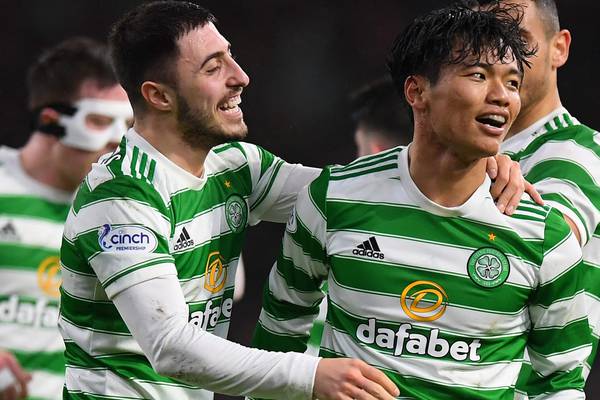 Reo Hatate’s Old Firm double lifts Celtic over Rangers to the summit