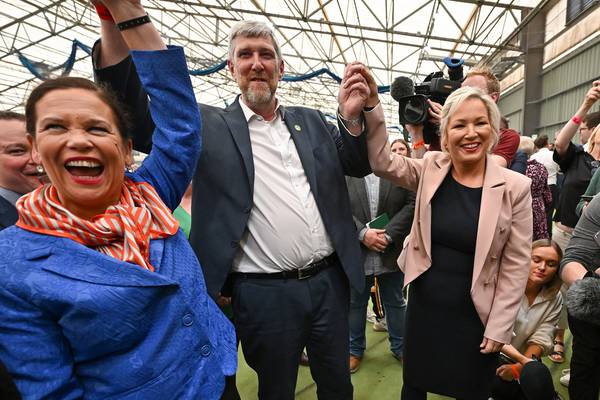 ‘Don’t be scared,’ Mary Lou McDonald tells unionists after Sinn Féin surge