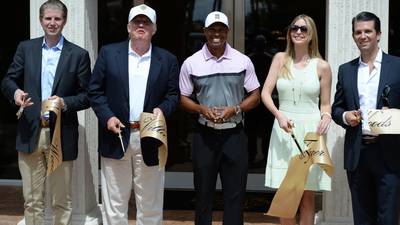 Tiger Woods changes his tune by joining in Trump’s odious game