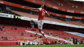 Aubameyang double puts him level with Vardy in race for Golden Boot
