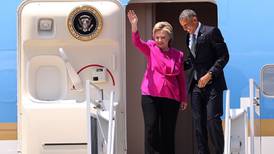 Obama campaigns for Clinton but sidesteps FBI criticism